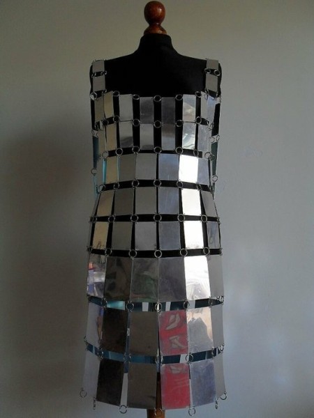 Armored Princess dress, Paco Rabanne, vintage, metal, avant-garde